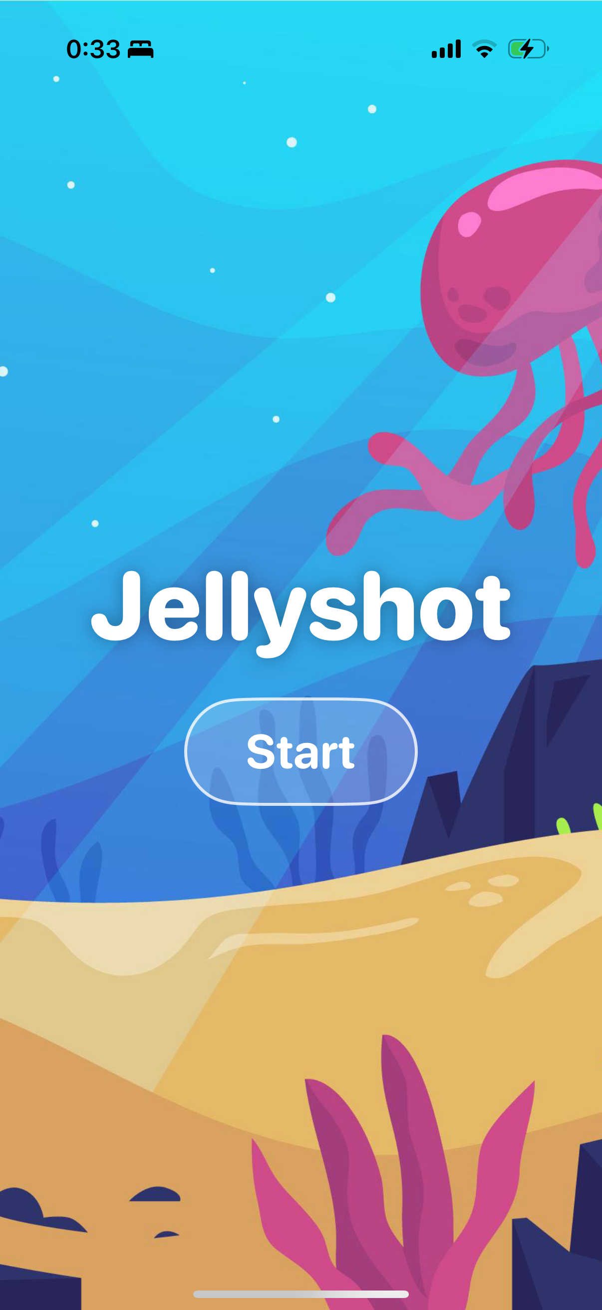 JELLYSHOT ゲーム開始画面